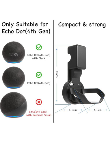 Soporte de Montaje en Pared ZUOLACO para Echo Dot 4ta/5ta Gen