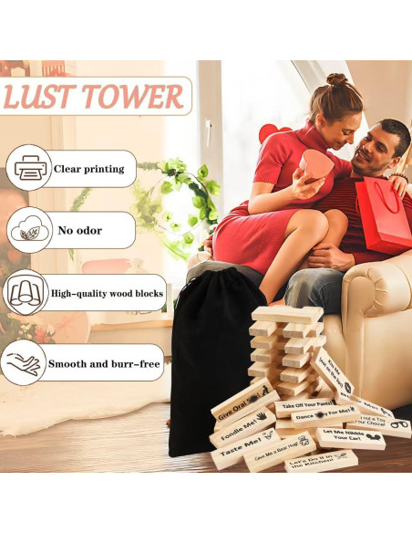 Juego de Torre de Deseo Crkeiyr para Adultos - 48 Piezas Juego de Torre de Deseo Crkeiyr para Adultos - 48 Piezas