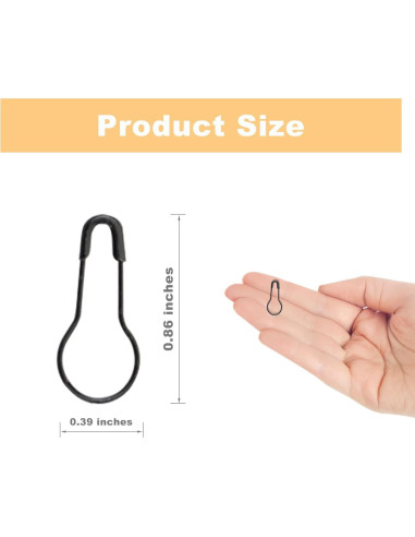 120 Alfileres de Seguridad Negros 22mm Keepsweat para Costura
