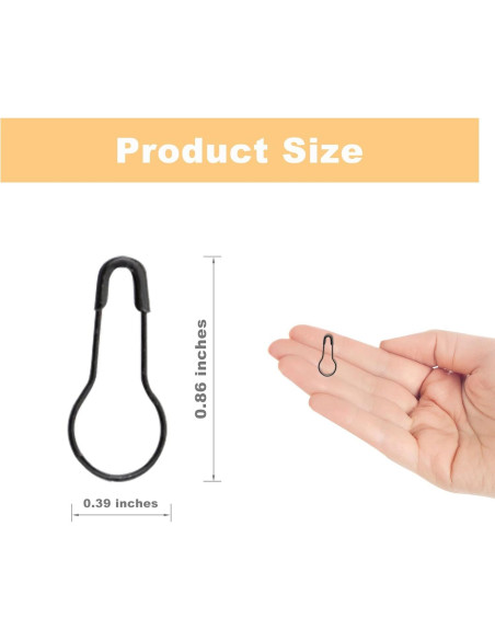120 Alfileres de Seguridad Negros 22mm Keepsweat para Costura 120 Alfileres de Seguridad Negros 22mm Keepsweat para Costura