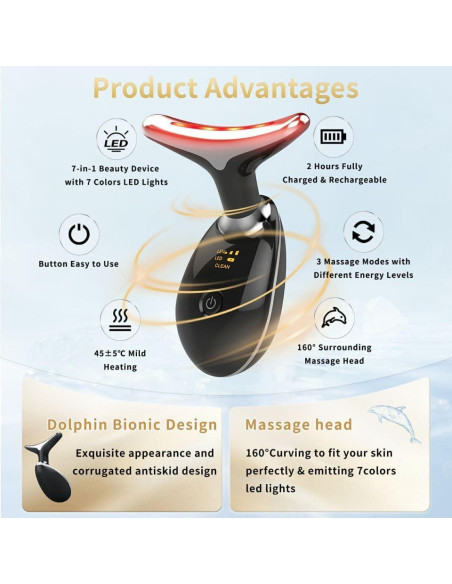 Dispositivo de Belleza Facial Li-Tek TPML-100 con Luz LED 7 Colores Dispositivo de Belleza Facial Li-Tek TPML-100 con Luz LED 7 Colores