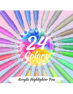 Set de 24 Bolígrafos de Gel Acrílico InkSlick Multicolor 2