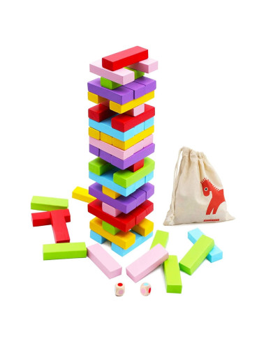 Juegos de Bloques Apilables de Madera Gentle Monster 54 Piezas