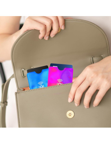 10 Fundas Bloqueadoras RFID Aluminio Yuanchu para Tarjetas