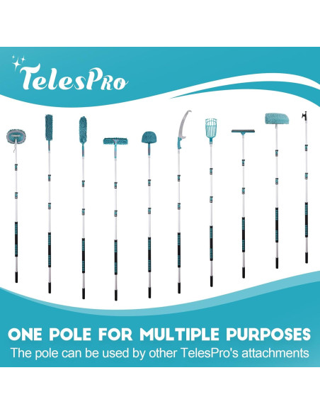 Limpiaparabrisas Telescópico TelesPro 12 Pies con Paños Microfibra Limpiaparabrisas Telescópico TelesPro 12 Pies con Paños Microfibra