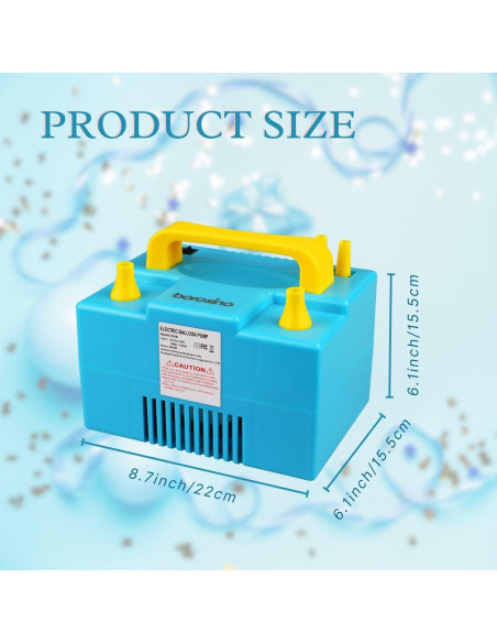 Bomba de Aire Eléctrica Borosino 1000W para Globos Doble Capa Bomba de Aire Eléctrica Borosino 1000W para Globos Doble Capa