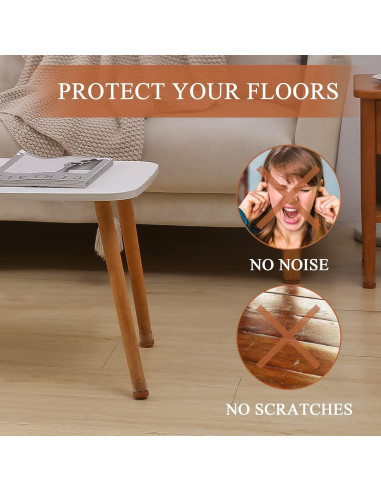 16 Tapones de Silicona para Patas de Silla Kotiorname 2.54 cm