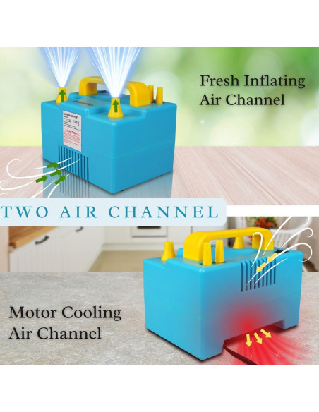 Bomba de Aire Eléctrica Borosino 1000W para Globos Doble Capa Bomba de Aire Eléctrica Borosino 1000W para Globos Doble Capa