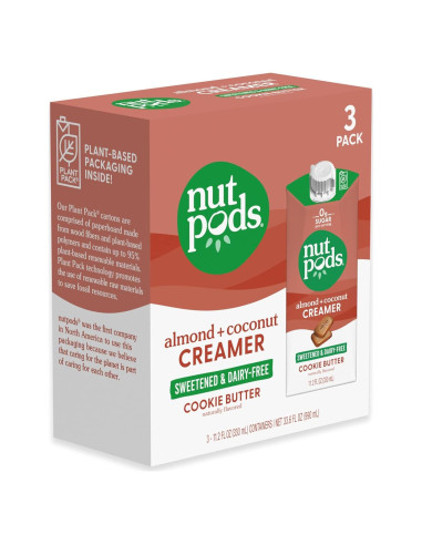 Crema No Láctea Endulzada Nutpods Sabor Galleta 3x11.2oz