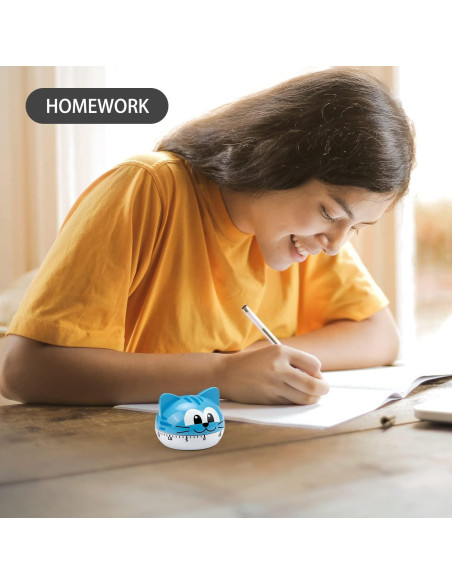 Temporizador de Cocina Mecánico AUDRWALL Gato Azul 90g Temporizador de Cocina Mecánico AUDRWALL Gato Azul 90g