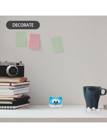 Temporizador de Cocina Mecánico AUDRWALL Gato Azul 90g Temporizador de Cocina Mecánico AUDRWALL Gato Azul 90g