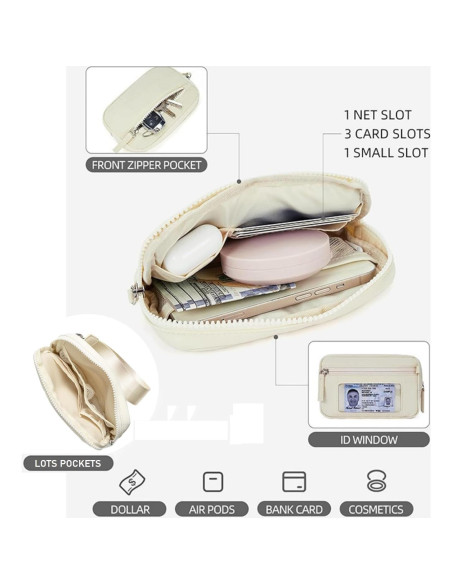 Cartera de Muñeca DOB SECHS Beige con Bloqueo RFID 17x3.5x11.5 cm Cartera de Muñeca DOB SECHS Beige con Bloqueo RFID 17x3.5x11.5 cm
