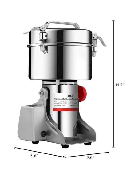 Molino de Grano Eléctrico BI-DTOOL 1000g Acero Inoxidable Molino de Grano Eléctrico BI-DTOOL 1000g Acero Inoxidable