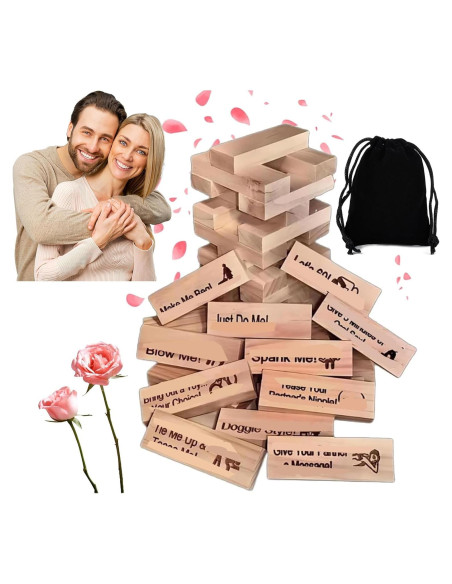 Torre de Deseo para Adultos - Juego de Bloques Apilables 48Pcs Torre de Deseo para Adultos - Juego de Bloques Apilables 48Pcs