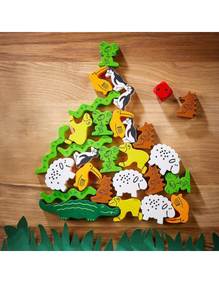 Juego de Apilamiento Animal Sobre Animal HABA - 29 Piezas Juego de Apilamiento Animal Sobre Animal HABA - 29 Piezas