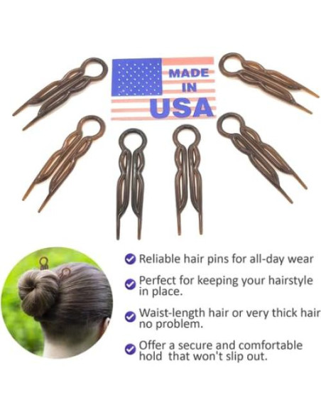 Horquillas mágicas para el cabello Good Hair Days - Negro, 10 unidades Horquillas mágicas para el cabello Good Hair Days - Negro, 10 unidades