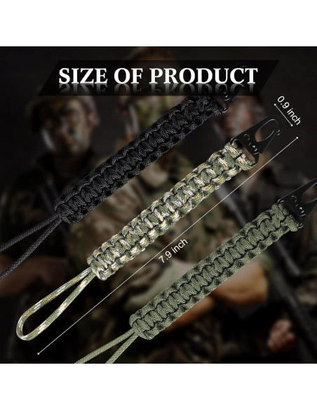 Llavero Paracord Tejido Cobra 550 Shappy 3 Pcs 23 cm Llavero Paracord Tejido Cobra 550 Shappy 3 Pcs 23 cm