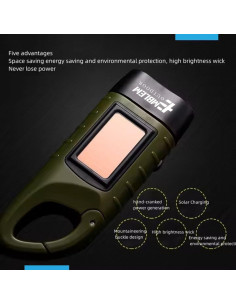 Linterna de Manivela Solar Emblem Outdoor Verde 100K Horas 2