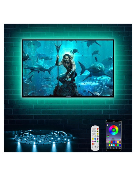 Tira de luces LED RGB para TV ZHIGUANGZHIN 3M con control remoto Tira de luces LED RGB para TV ZHIGUANGZHIN 3M con control remoto