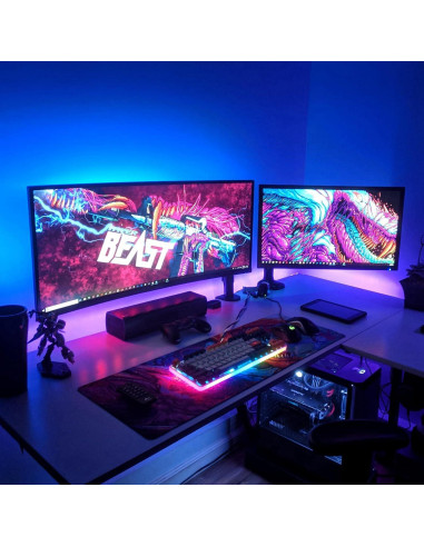 Tira de luces LED RGB para TV ZHIGUANGZHIN 3M con control remoto