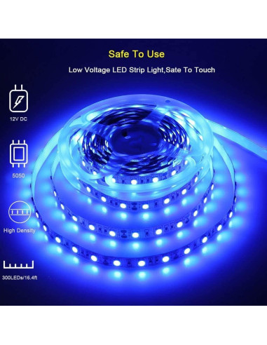 Luces LED de Toldo Azul 5m Lrimauix 12V Impermeables