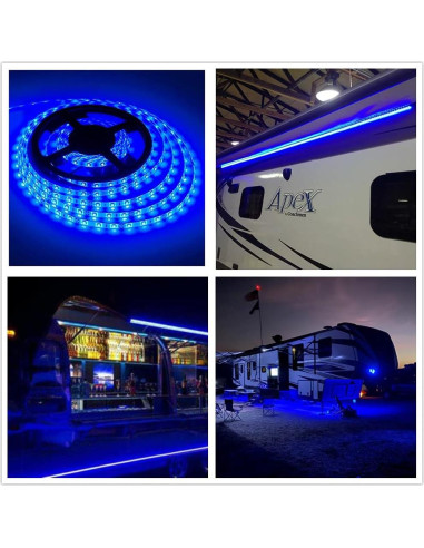 Luces LED de Toldo Azul 5m Lrimauix 12V Impermeables