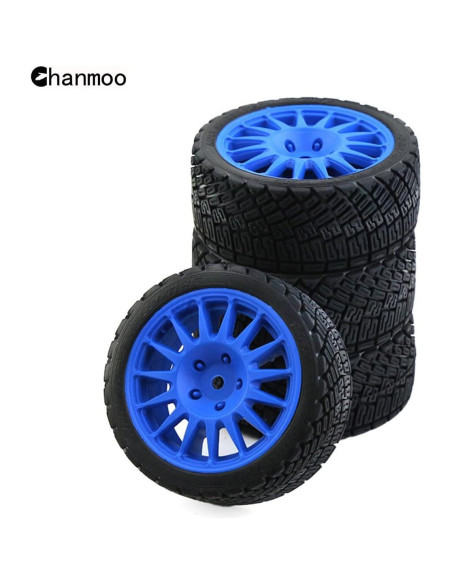 Neumáticos de Rally RC 1/10 Chanmoo 67mm 4 Pcs Hex 12mm Neumáticos de Rally RC 1/10 Chanmoo 67mm 4 Pcs Hex 12mm