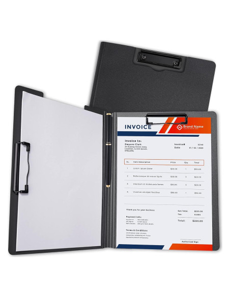 Clipboard Plegable A4 Tomorotec Negro con Soporte para Bolígrafo Clipboard Plegable A4 Tomorotec Negro con Soporte para Bolígrafo