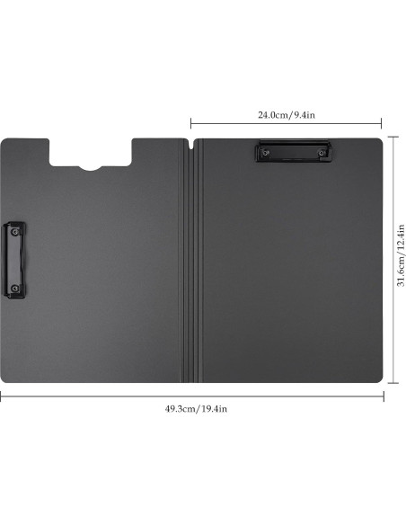 Clipboard Plegable A4 Tomorotec Negro con Soporte para Bolígrafo Clipboard Plegable A4 Tomorotec Negro con Soporte para Bolígrafo