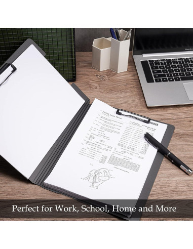 Clipboard Plegable A4 Tomorotec Negro con Soporte para Bolígrafo