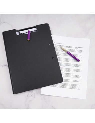 Clipboard Plegable A4 Tomorotec Negro con Soporte para Bolígrafo