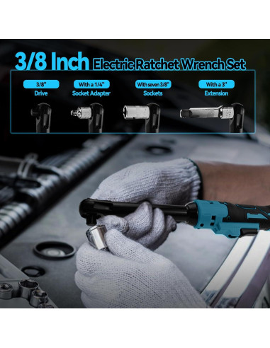 Llave de trinquete inalámbrica 3/8" Makita 18V 100 N.m 600 RPM