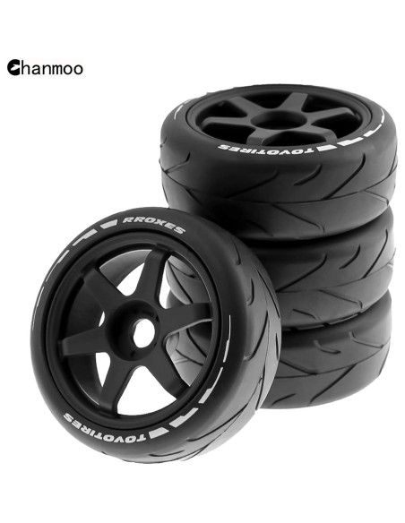 Neumáticos de Rally 1/8 Chanmoo 17mm Hex 4 Piezas Negro Neumáticos de Rally 1/8 Chanmoo 17mm Hex 4 Piezas Negro