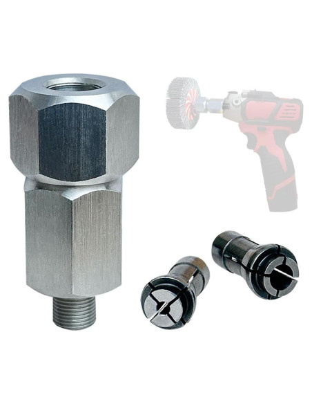 Adaptador de Mandril M9 para Pulidores Milwaukee M12 - 2 Mandriles Adaptador de Mandril M9 para Pulidores Milwaukee M12 - 2 Mandriles
