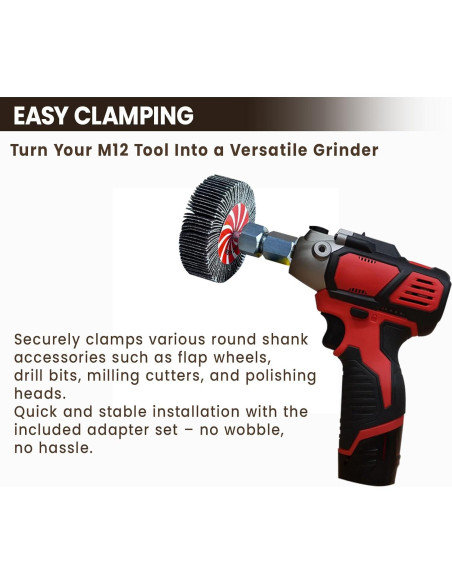 Adaptador de Mandril M9 para Pulidores Milwaukee M12 - 2 Mandriles Adaptador de Mandril M9 para Pulidores Milwaukee M12 - 2 Mandriles