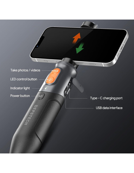 Endoscopio DEPSTECH NTC52 Triple Lente 1080P 3.05m USB-C Endoscopio DEPSTECH NTC52 Triple Lente 1080P 3.05m USB-C