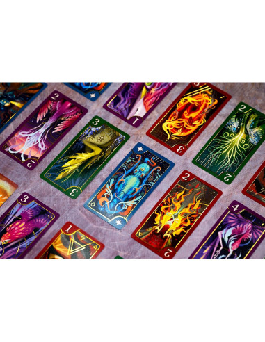 Juego de Cartas Mythicals - Estrategia Elemental para 2 Jugadores