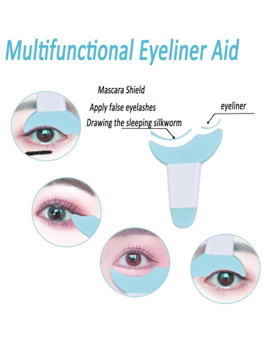 Aplicadores de Maquillaje de Silicona Ljiarui 3 Piezas Azul