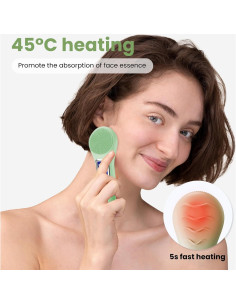 Cepillo Facial WOVAZUS Silicona Recargable IPX7 5 Modos Verde 2