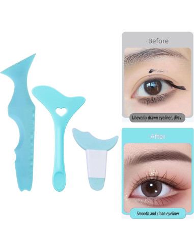Aplicadores de Maquillaje de Silicona Ljiarui 3 Piezas Azul