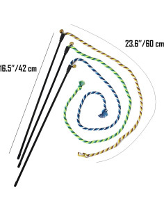 Juguetes de varita para gatos lpdrzka - 3 pcs, 42 cm y 60 cm 2