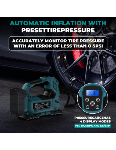 Compresor de Aire Portátil YAWV para Batería Makita 18V 160PSI