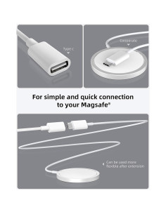 Cable Extensión USB C CONMDEX 0.5M para Cargador MagSafe iPhone 2