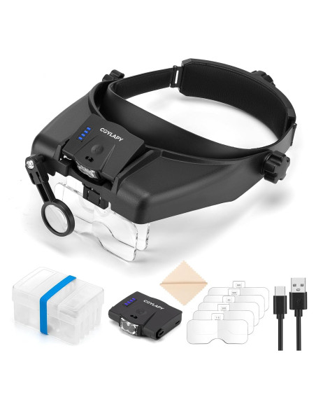 Lentes de Aumento COYLAPY con Luz LED 1x-14x para Trabajo Cercano Lentes de Aumento COYLAPY con Luz LED 1x-14x para Trabajo Cercano
