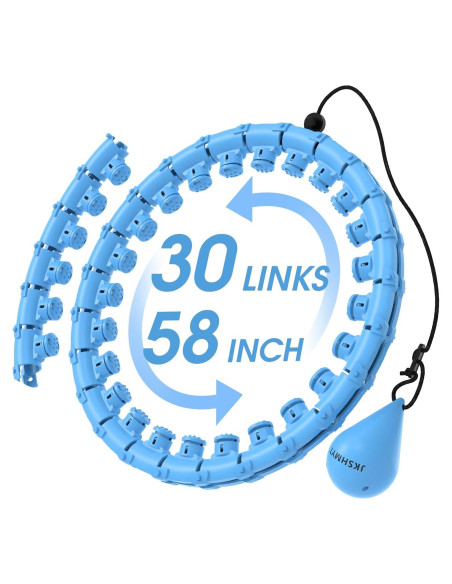 Aro de Hula con Peso JKSHMYT 30 Enlaces Ajustables 1.36 kg Aro de Hula con Peso JKSHMYT 30 Enlaces Ajustables 1.36 kg