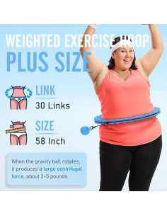 Aro de Hula con Peso JKSHMYT 30 Enlaces Ajustables 1.36 kg 2