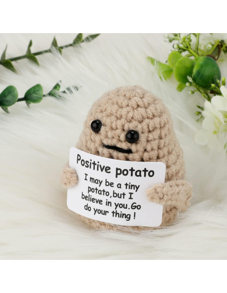 Juguete de Patata Tejida TOYMIS con Tarjeta Positiva 7.5 cm Juguete de Patata Tejida TOYMIS con Tarjeta Positiva 7.5 cm