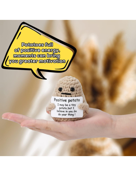 Juguete de Patata Tejida TOYMIS con Tarjeta Positiva 7.5 cm Juguete de Patata Tejida TOYMIS con Tarjeta Positiva 7.5 cm