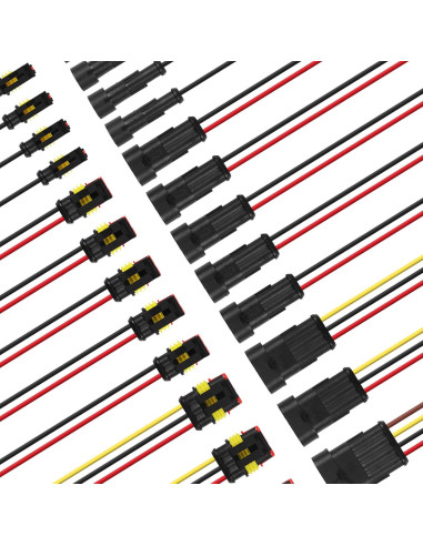 Kit de conectores eléctricos automotrices Alzysnv 1/2/3/4 Pin