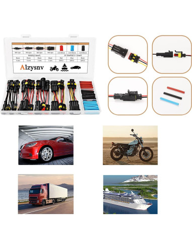 Kit de conectores eléctricos automotrices Alzysnv 1/2/3/4 Pin